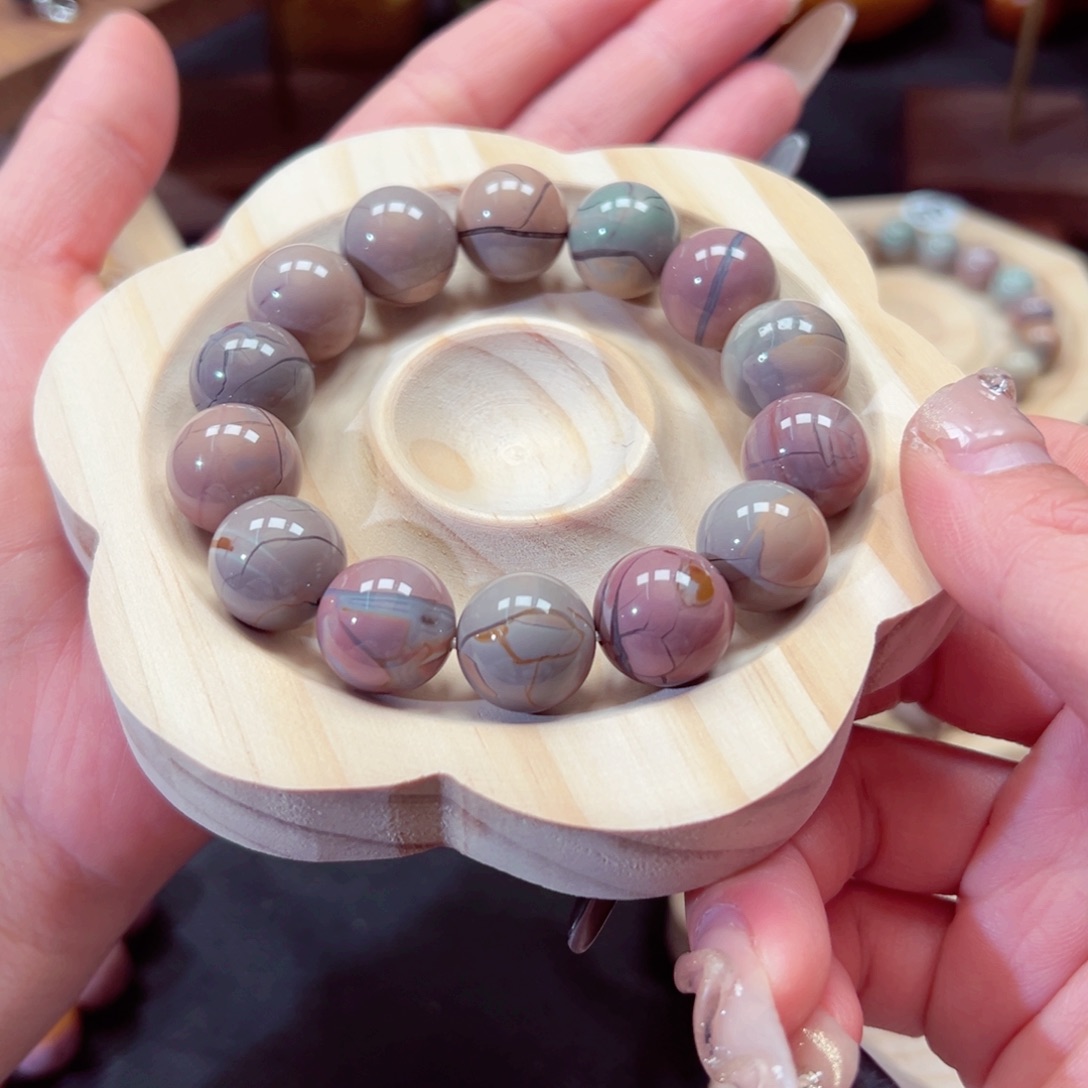 石英质玉手链未镶嵌红*丽31