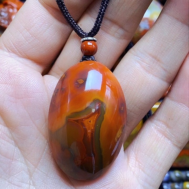 玛瑙/玉髓吊坠(不含链)未镶嵌格****线