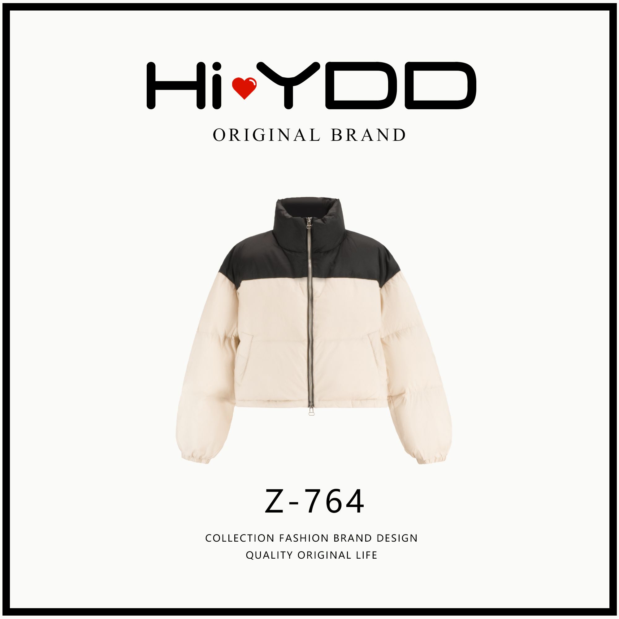 YDD•「Z-764」冬新款休闲百搭撞色设计感立领长袖保暖外套YT-02121