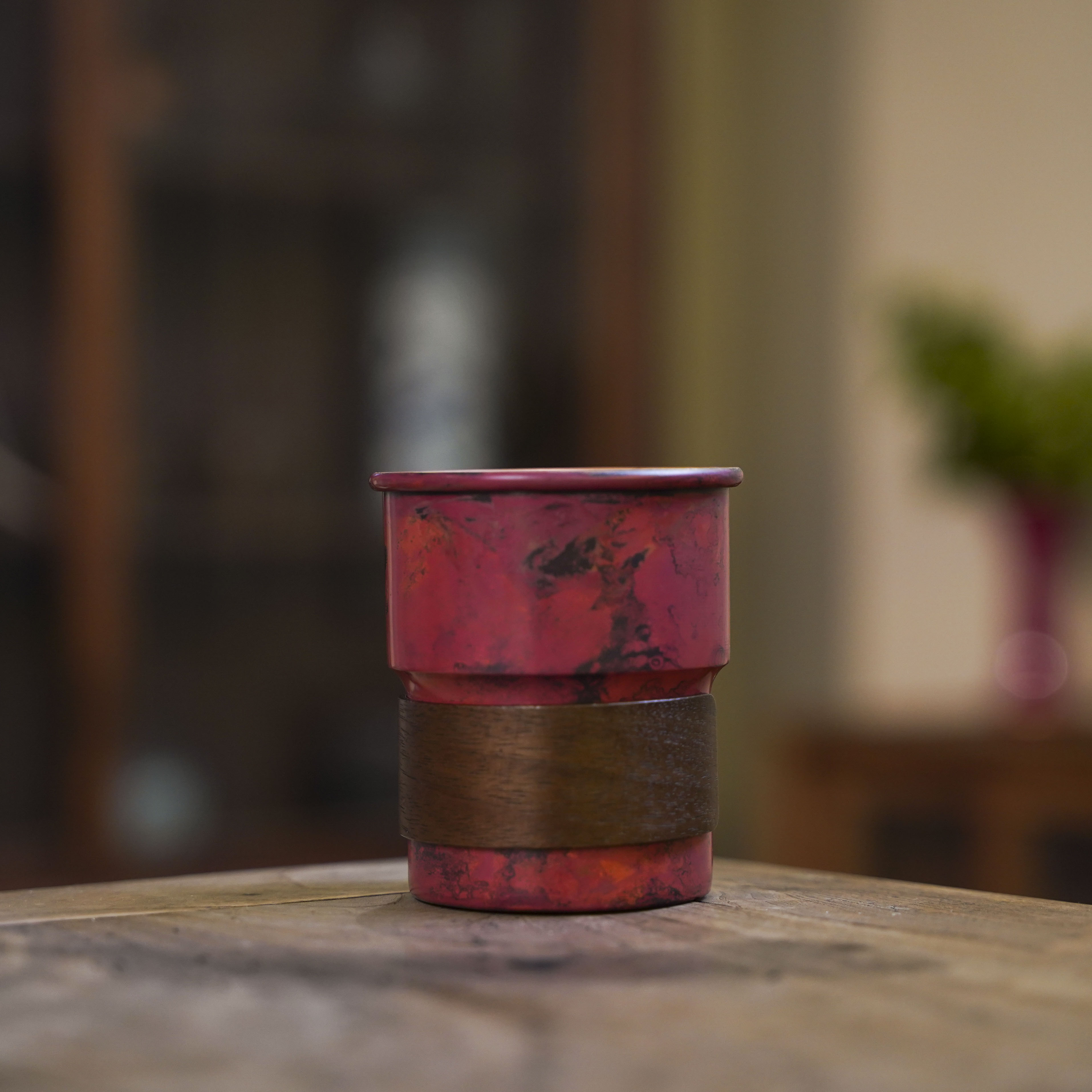 【铜拾社】春喜铜-火烧色咖啡杯-260CC（春喜铜0262）