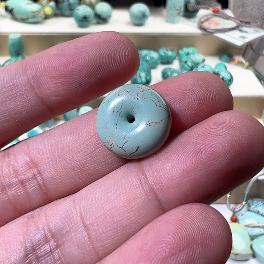 绿松石15平安扣未镶嵌