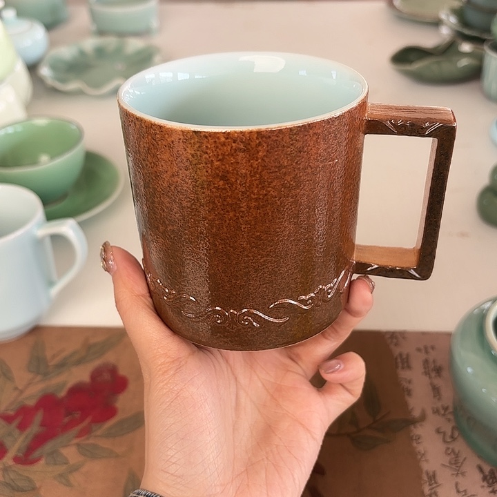 龙泉云间青瓷小米茶器