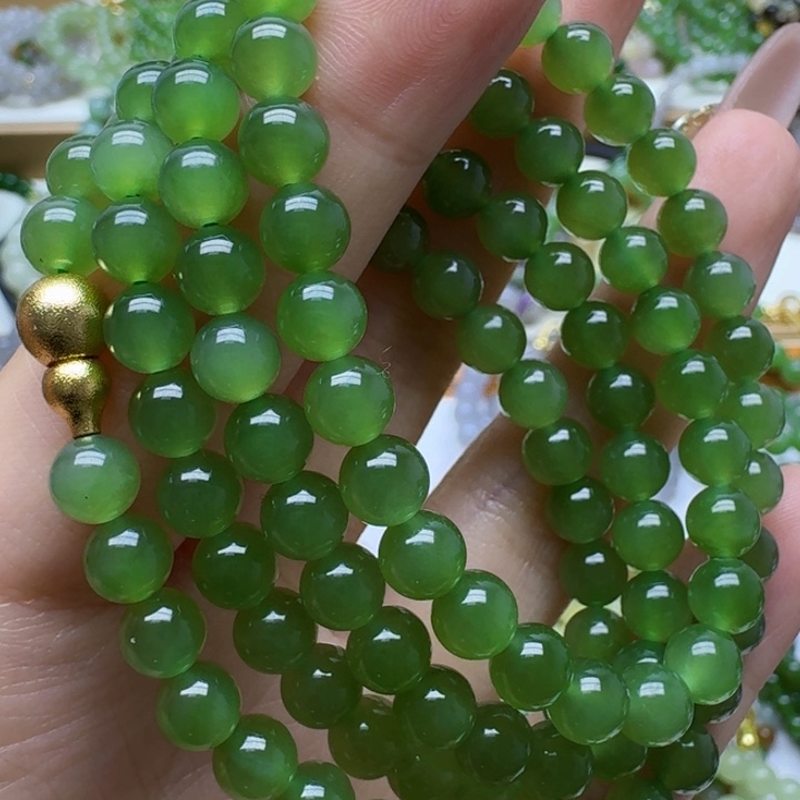 和田玉未镶嵌手链