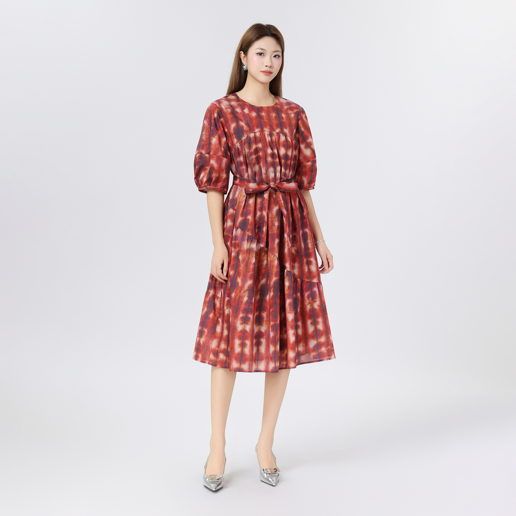 AMASS/阿玛施25年新款显瘦时尚气质连衣裙（附内搭、腰带）550038