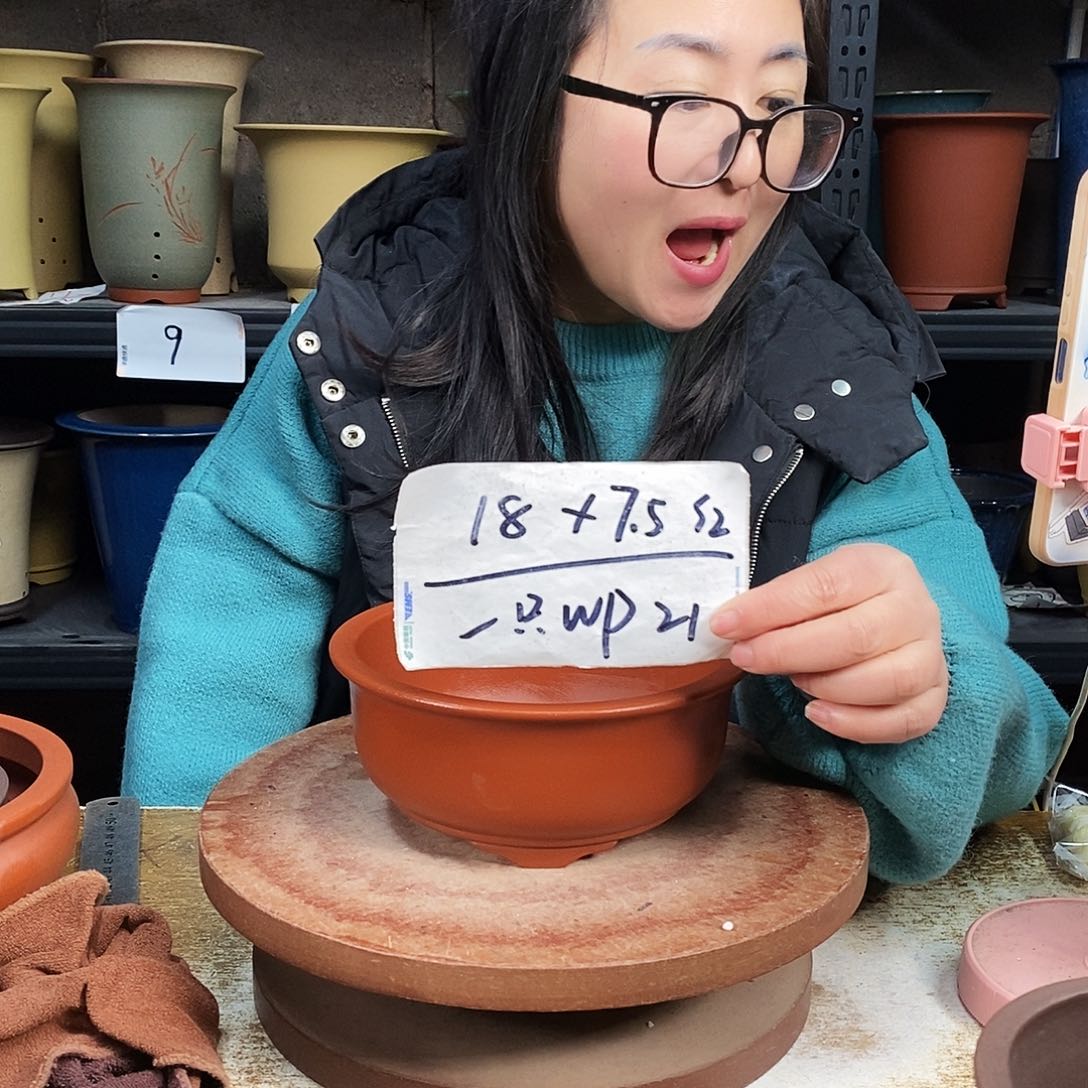 紫砂一只花盆货号WP21