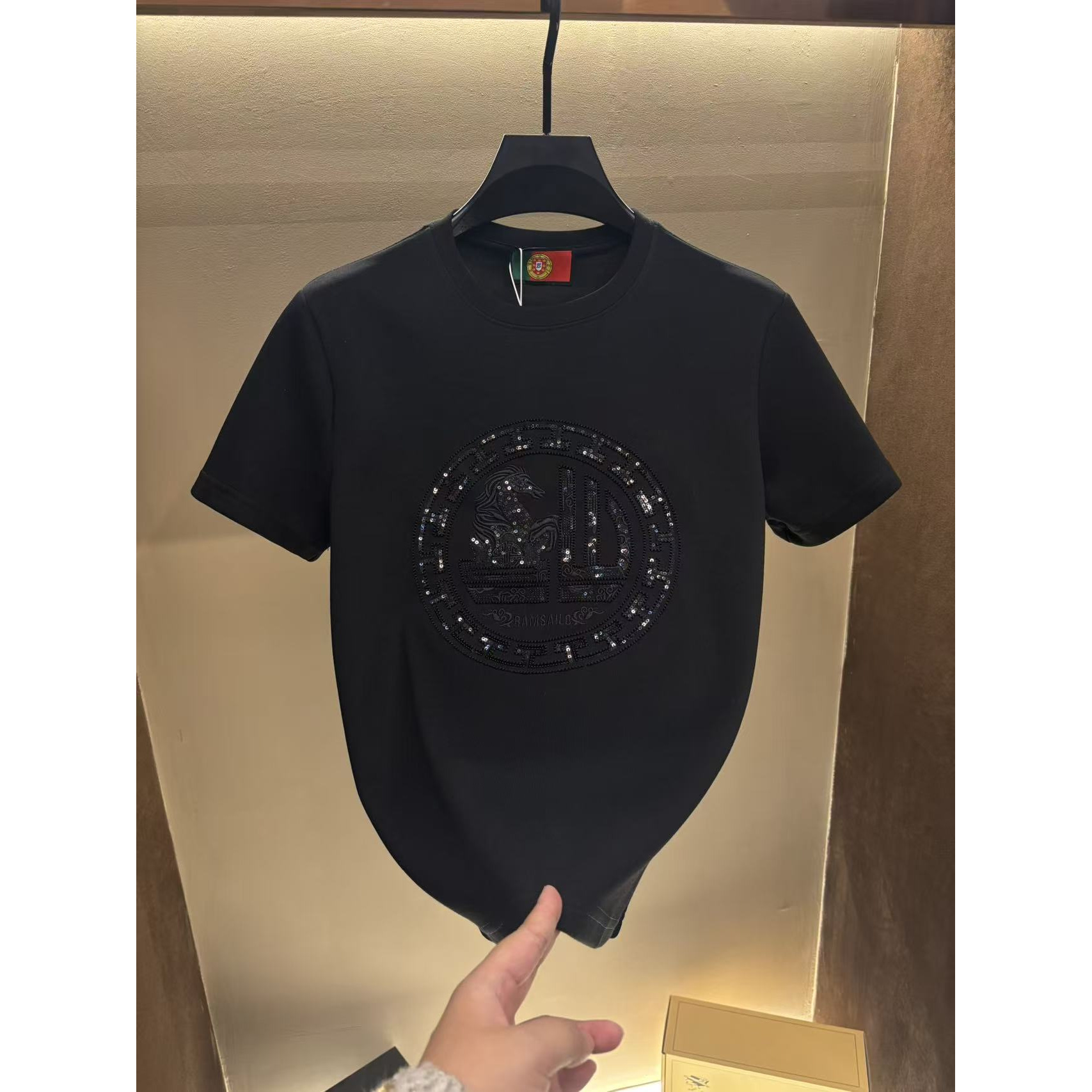 男士冬季新款轻奢休闲百搭修身时尚半袖K971
