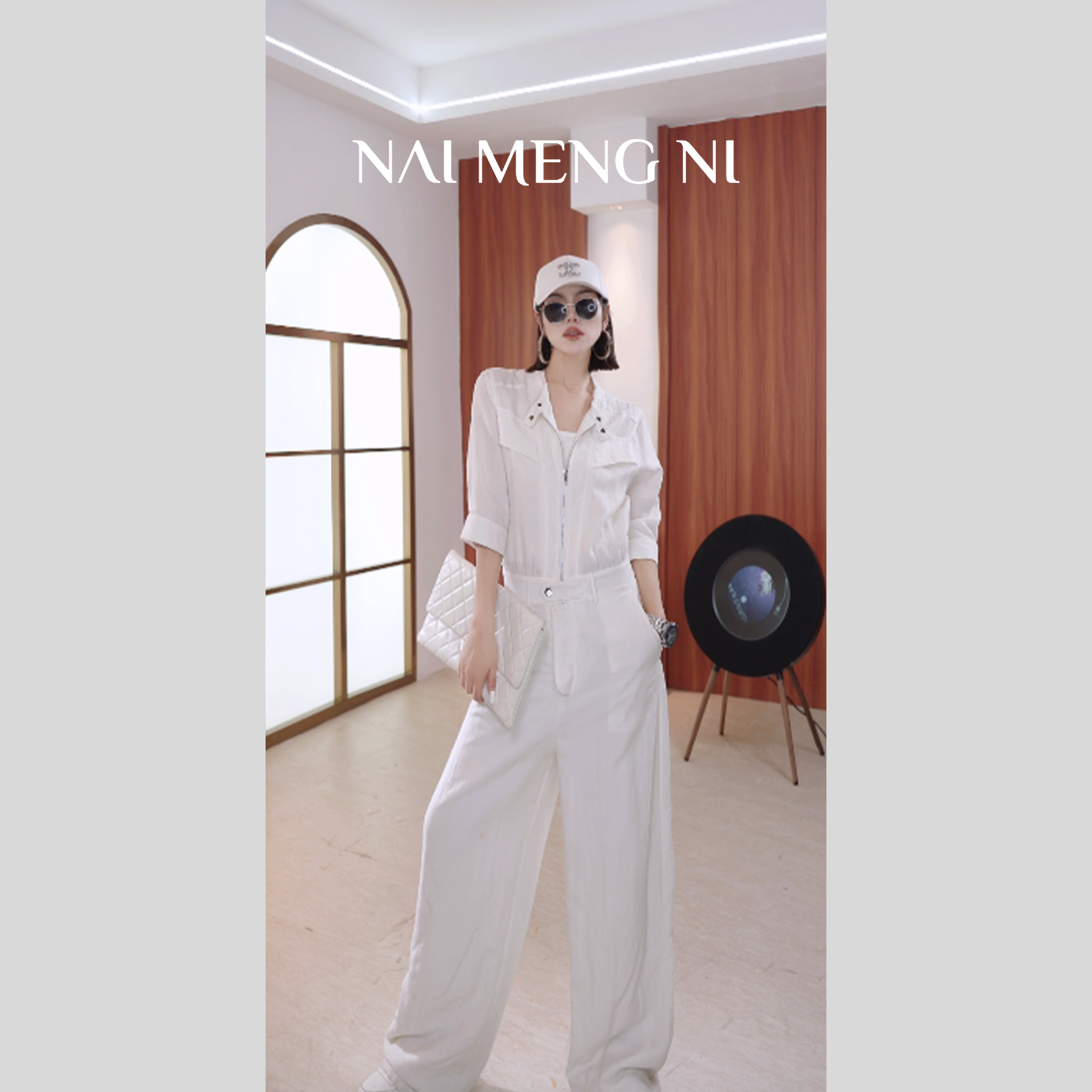 【娜美】NMN王火火&新款设计师显瘦遮肉气质休闲连体裤 26N9998