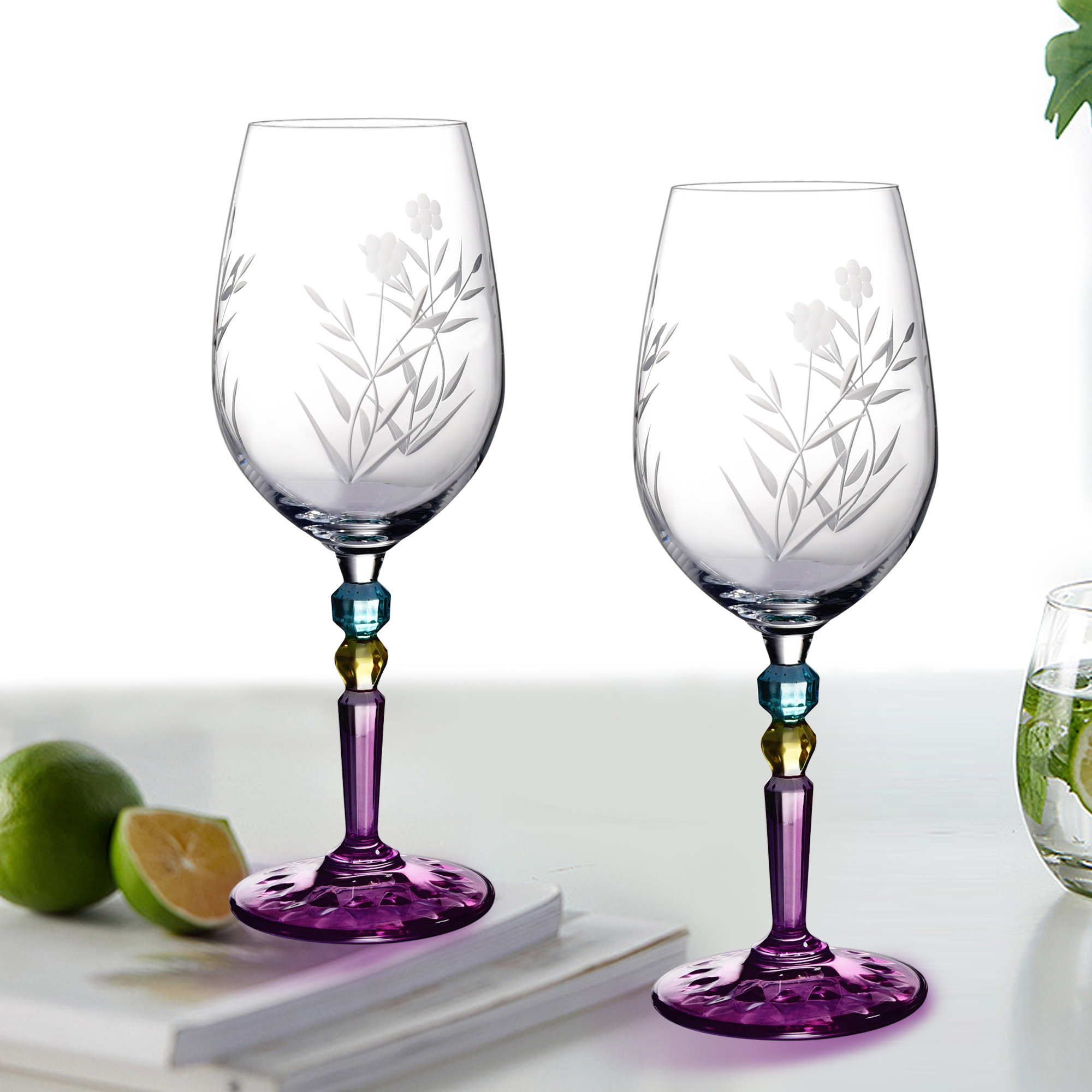 彩钻刻花红酒杯2025新款网红洋酒杯轻奢网红欧式家用送礼葡萄酒杯