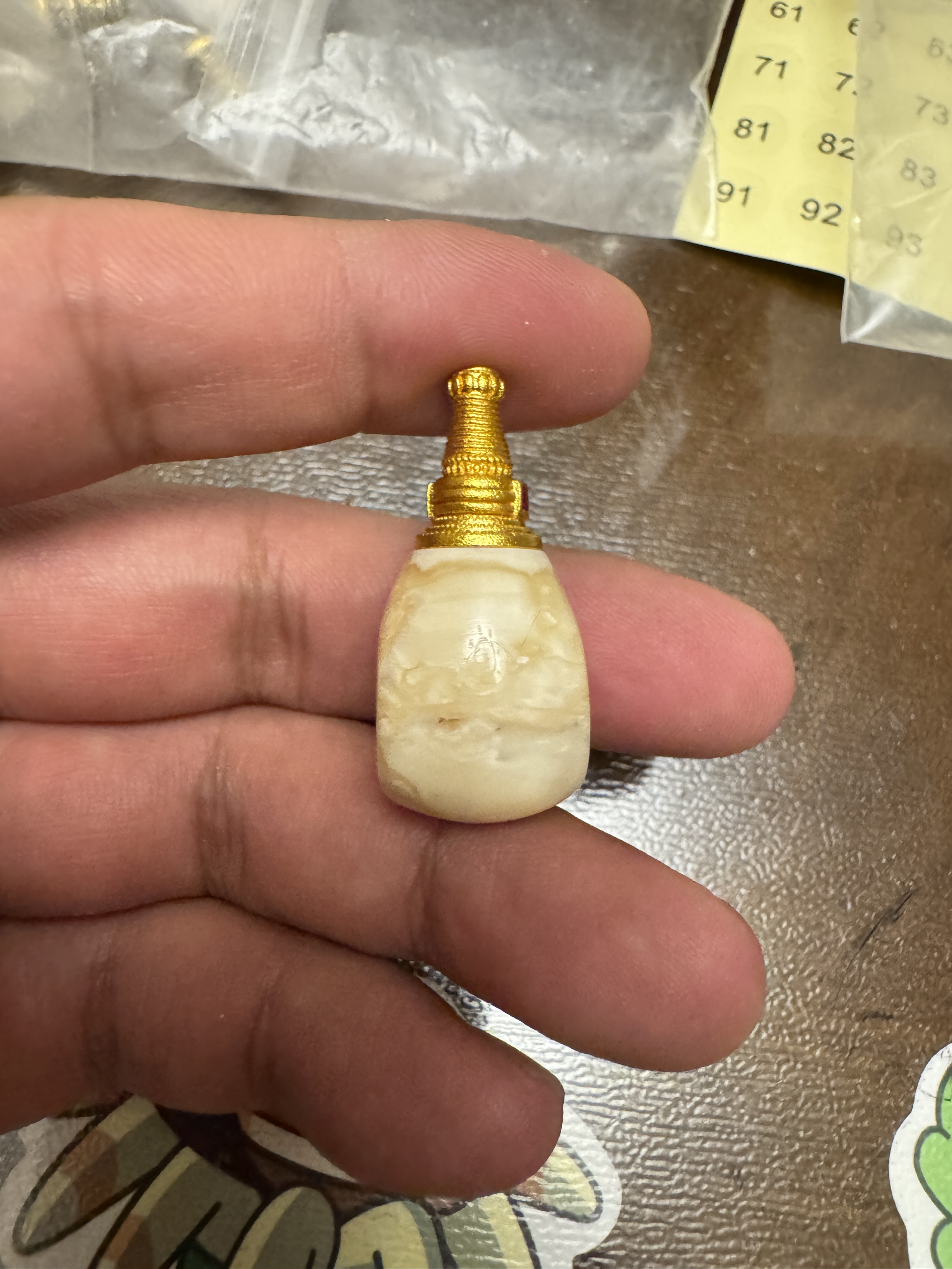 手工佛头三通15.4mm水系豆花花3号