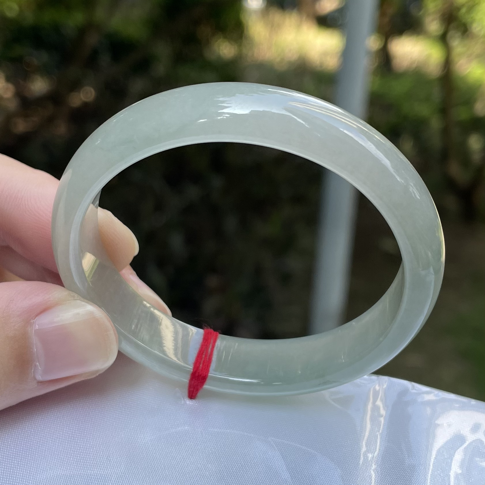 天然翡翠冰晴手镯 五十四点二圈口 贵妃