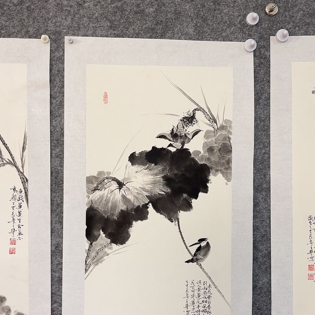 国画花鸟画作品写意