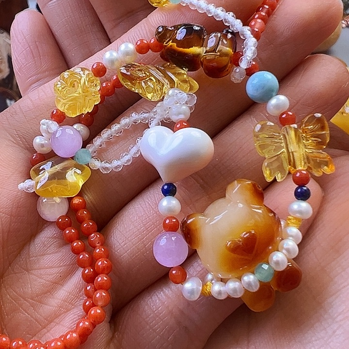 未镶嵌颈饰蜜蜡蜜蜡