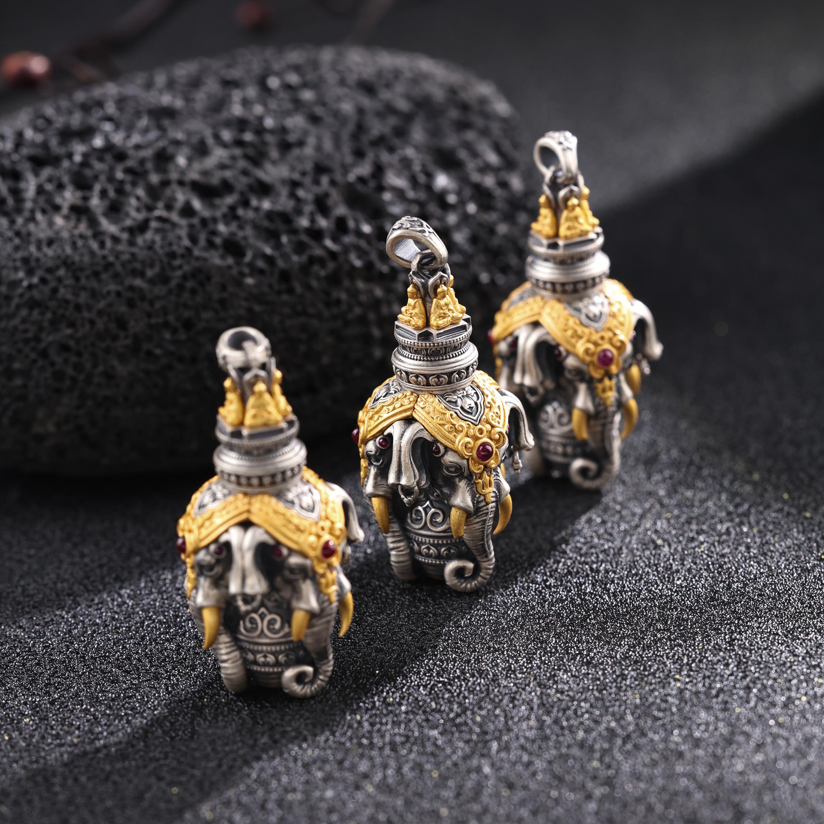 925银银制品 【举石严选】H1129-2493-0206个性吊坠（一件/多样性）O