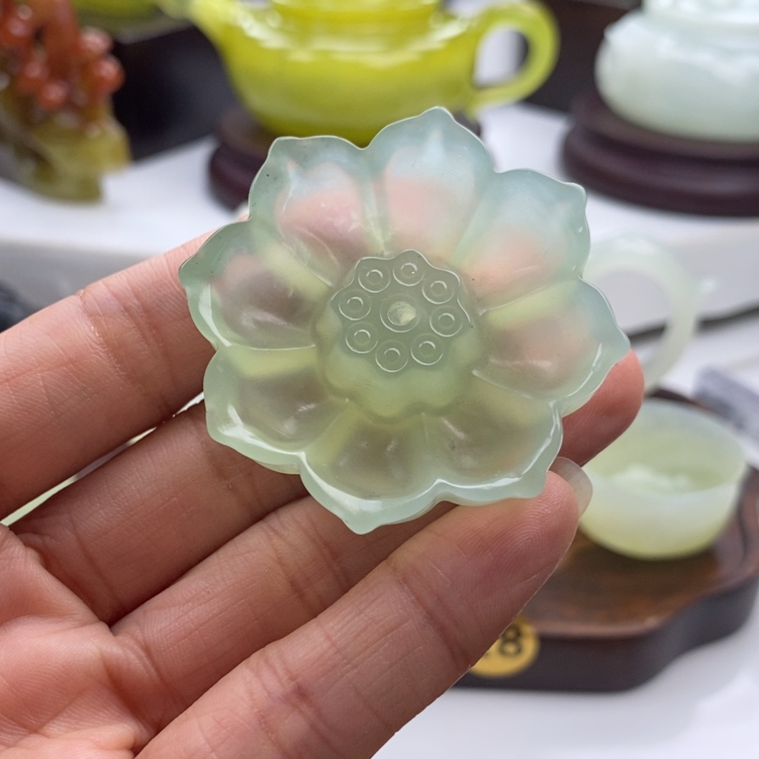 岫玉未镶嵌四大名玉香插