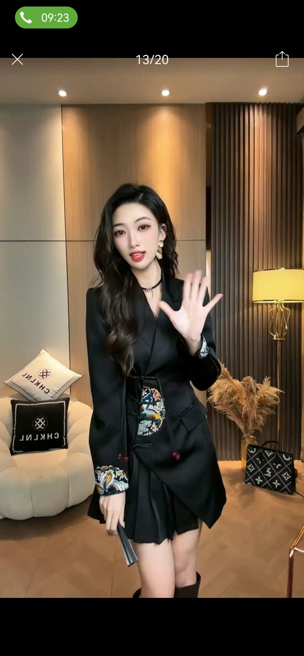 复古西服气质。高级西装百褶连衣裙女2025新款显瘦春季长袖裙子