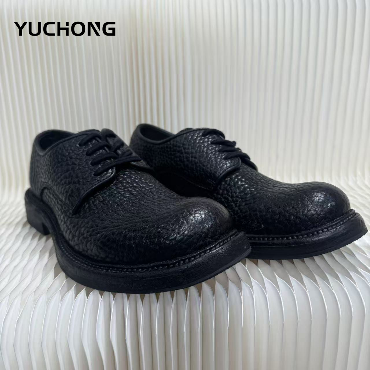 固特异水洗男士正装德比鞋厚底