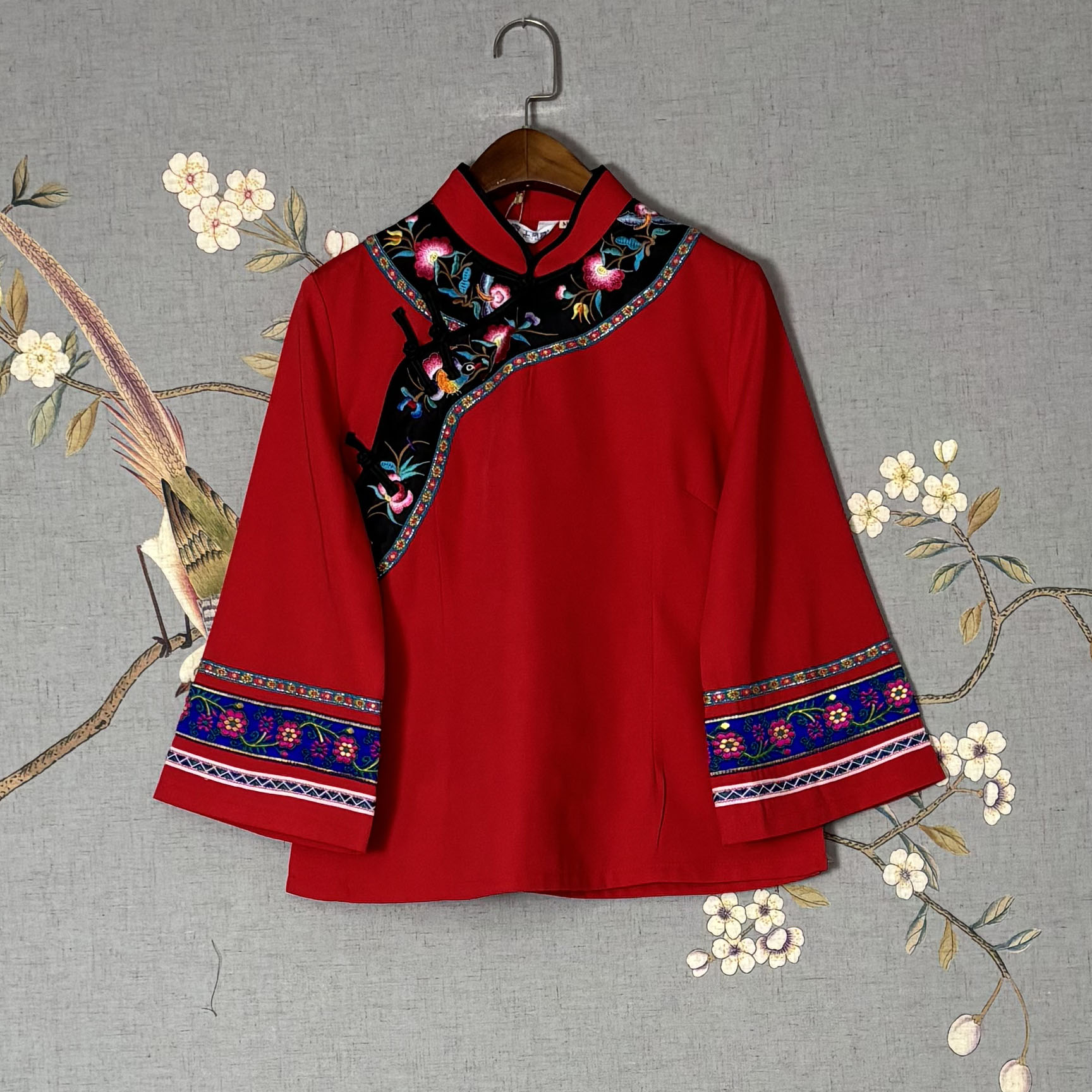 土家妹【工厂特惠】厚款土家族苗族传统民族服绣花9分袖上衣123717