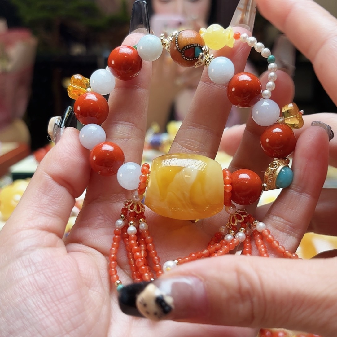 琥珀手链未镶嵌兔*琥珀