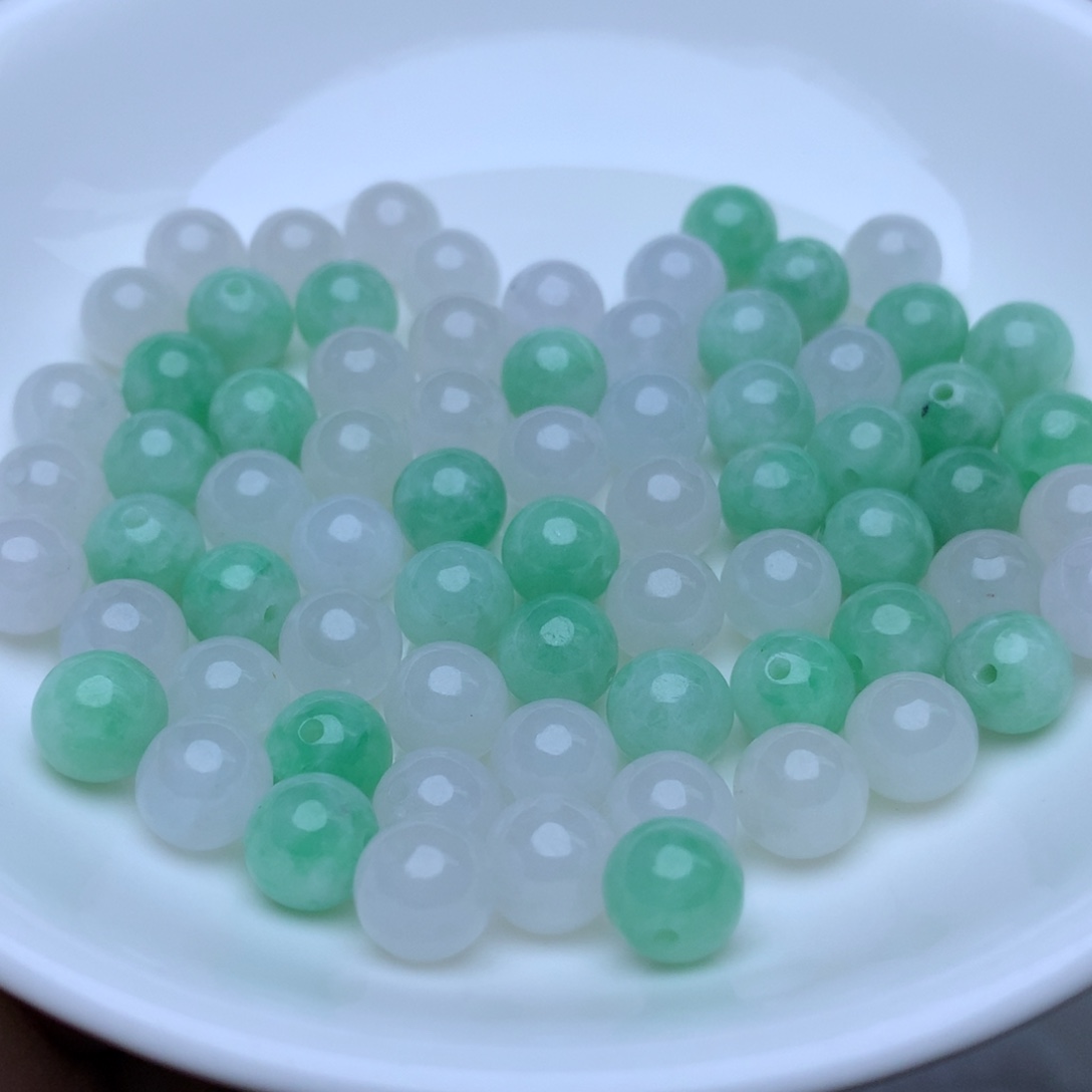 【闪购商品】翡翠手链未镶嵌卡7冰绿白3个