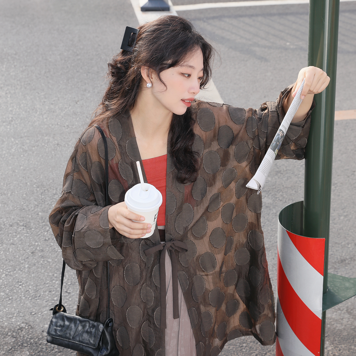 谜阿凰【沉香仿花罗褶裙】改良汉服百迭裙女小个子国风日常通勤