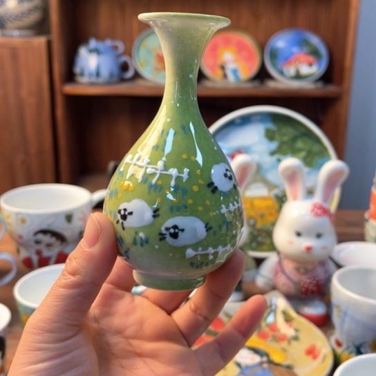瓦当景德镇釉下手绘陶瓷