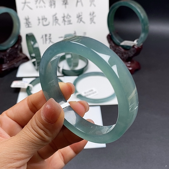 翡翠未镶嵌手镯挚*55尺寸