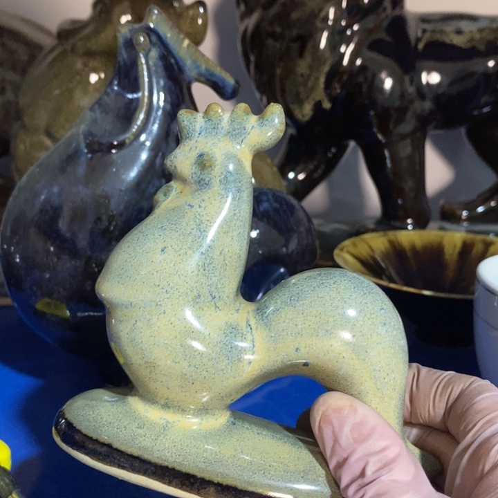 瓷片七厂窑变公鸡高度11.5厘米