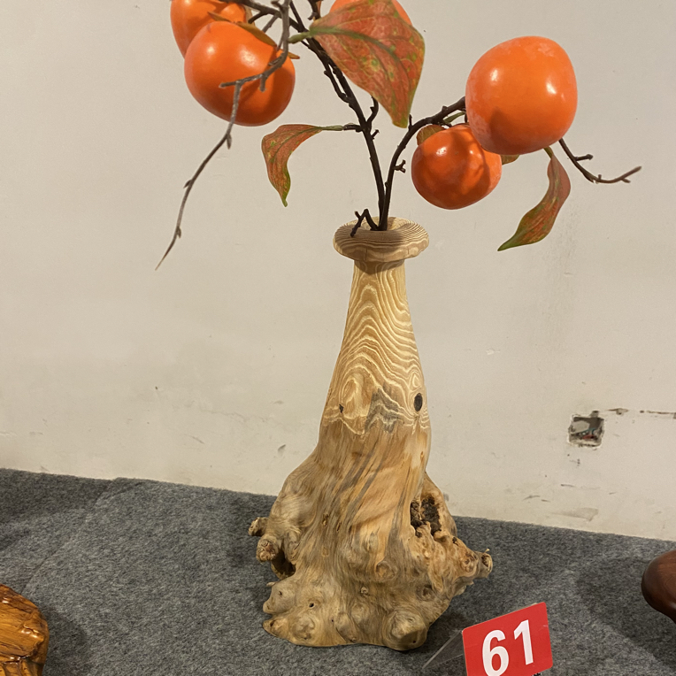 琥珀木原木原色树瘤新中式插花器茶空间摆件35*22*18