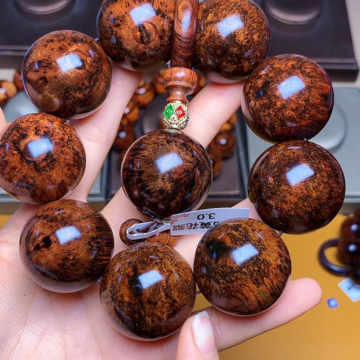 花梨木类手串/手链黄花梨风化料老挝花梨土埋料3.0