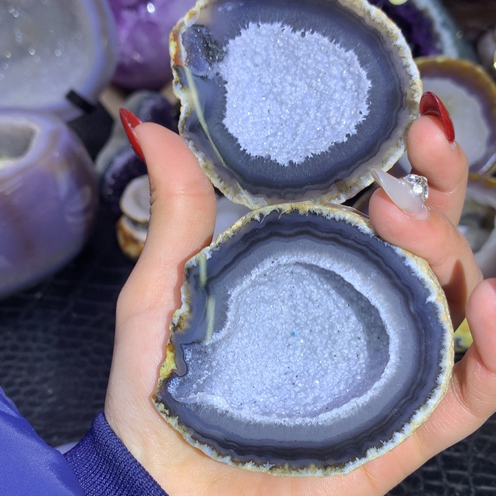 水晶福利蓝软啵啵盆未镶嵌