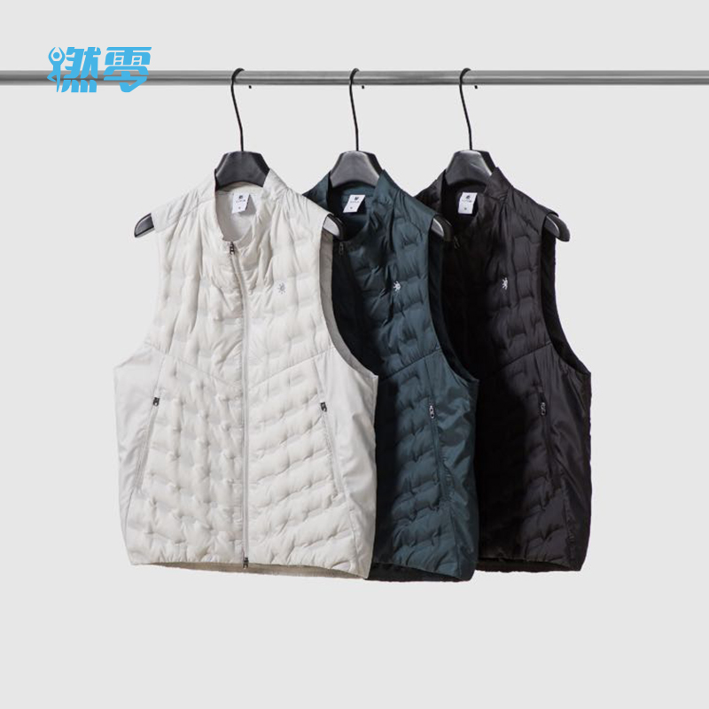 TK025CS 燃零瑜伽外套男女款压胶90白鸭绒羽绒马甲跑步保暖背心