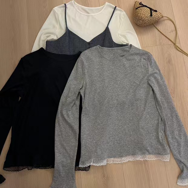 金子家春款上新 蕾丝边天丝打底 不支持7天无理由退换