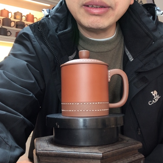 紫泥茶杯皮革杯容量350