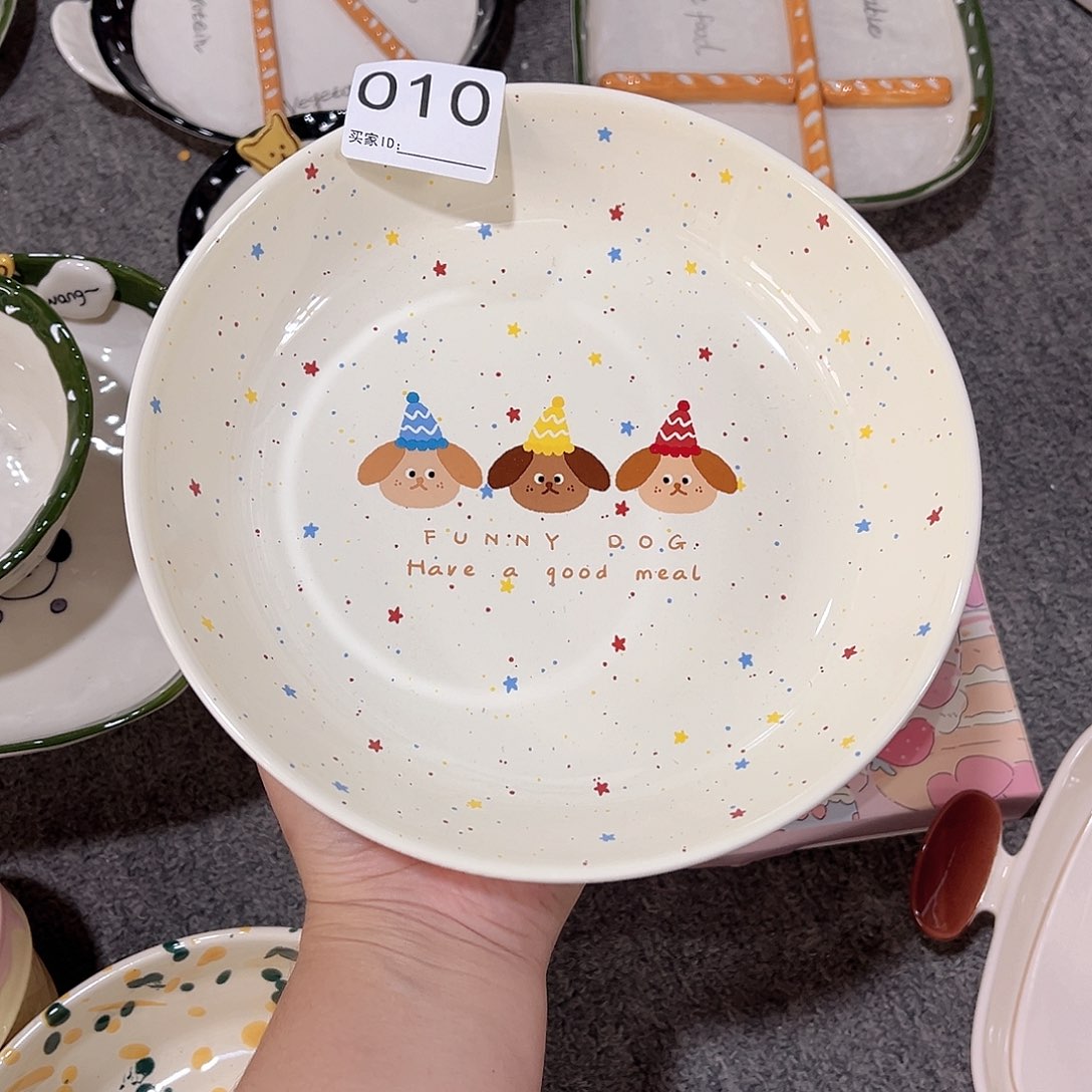 8寸圆盘陶瓷餐具系列