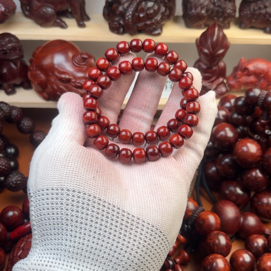 染料紫檀（血檀）8x9老型珠22颗-多样性发其一