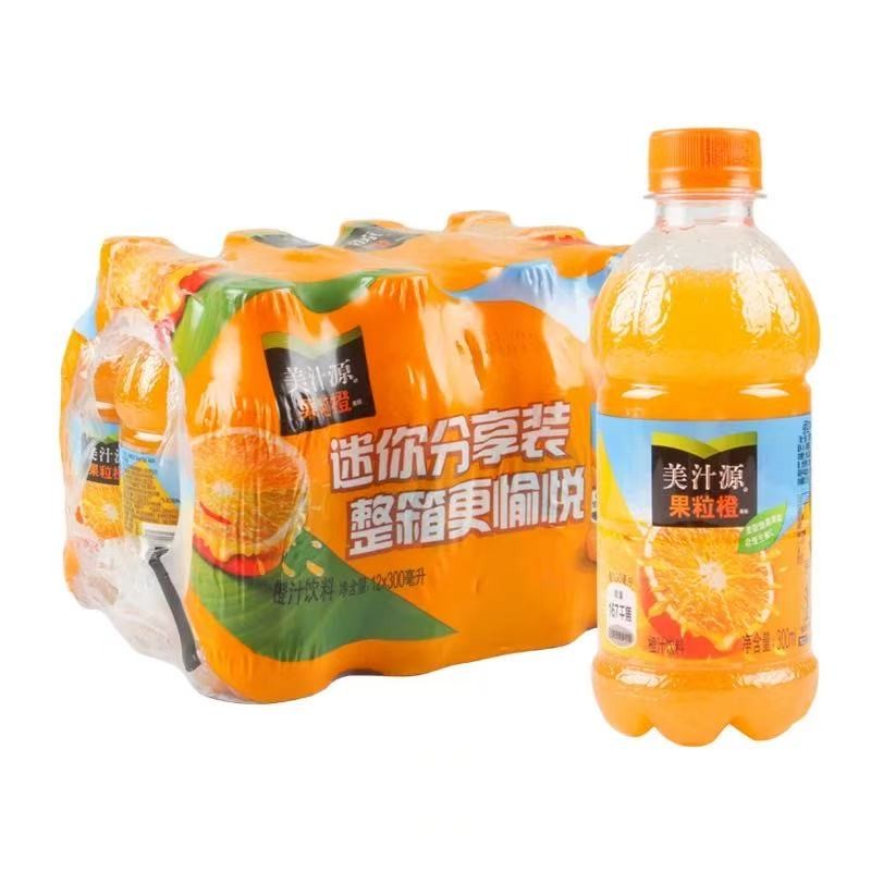 美汁源果粒橙饮料300ml美汁源果粒橙果汁饮料小瓶装可口可乐