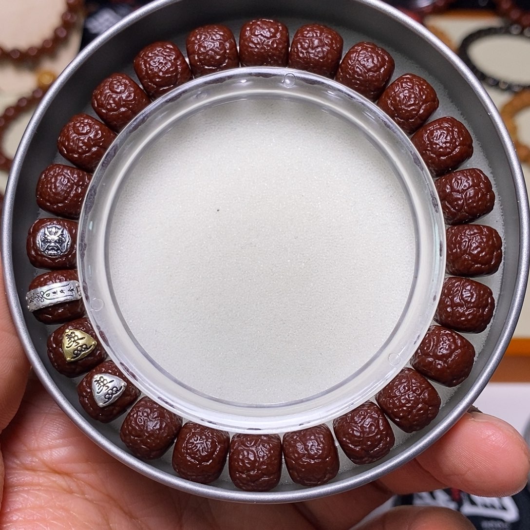 猴头核桃手串牛油膏机刷四标饕餮尺寸10+全品