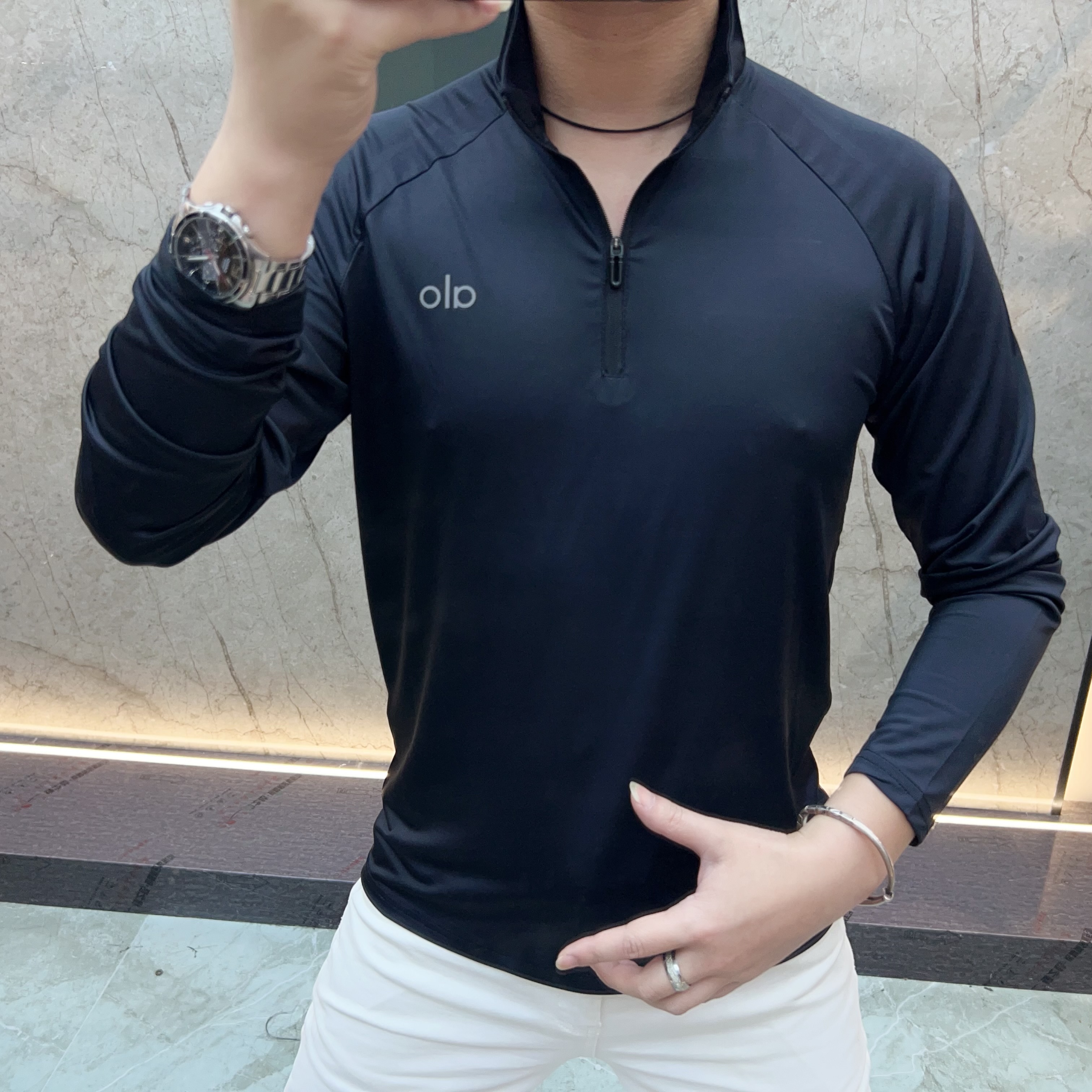 欧货男装时尚休闲商务翻领轻奢莱卡款百搭透气上衣秋冬潮流宽松型