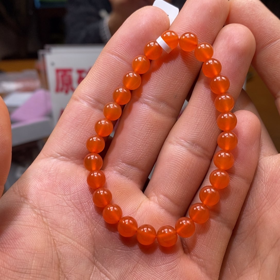 南红玛瑙冰红单圈6m m未镶嵌2025222-14