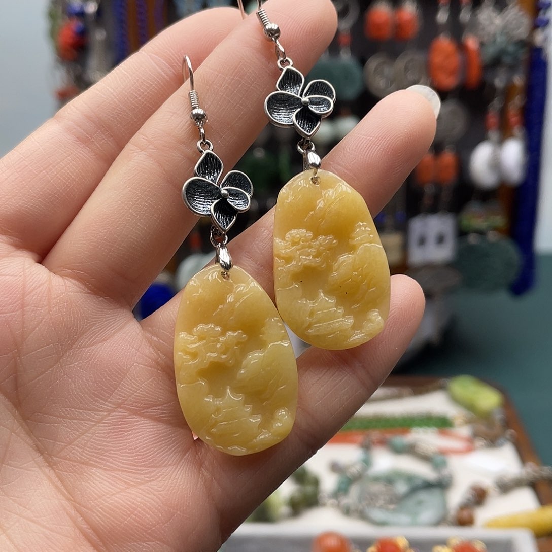 翡翠耳饰合金饰品