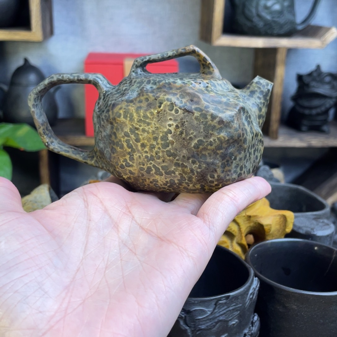?***古琴壶140毫升三色豹纹壶