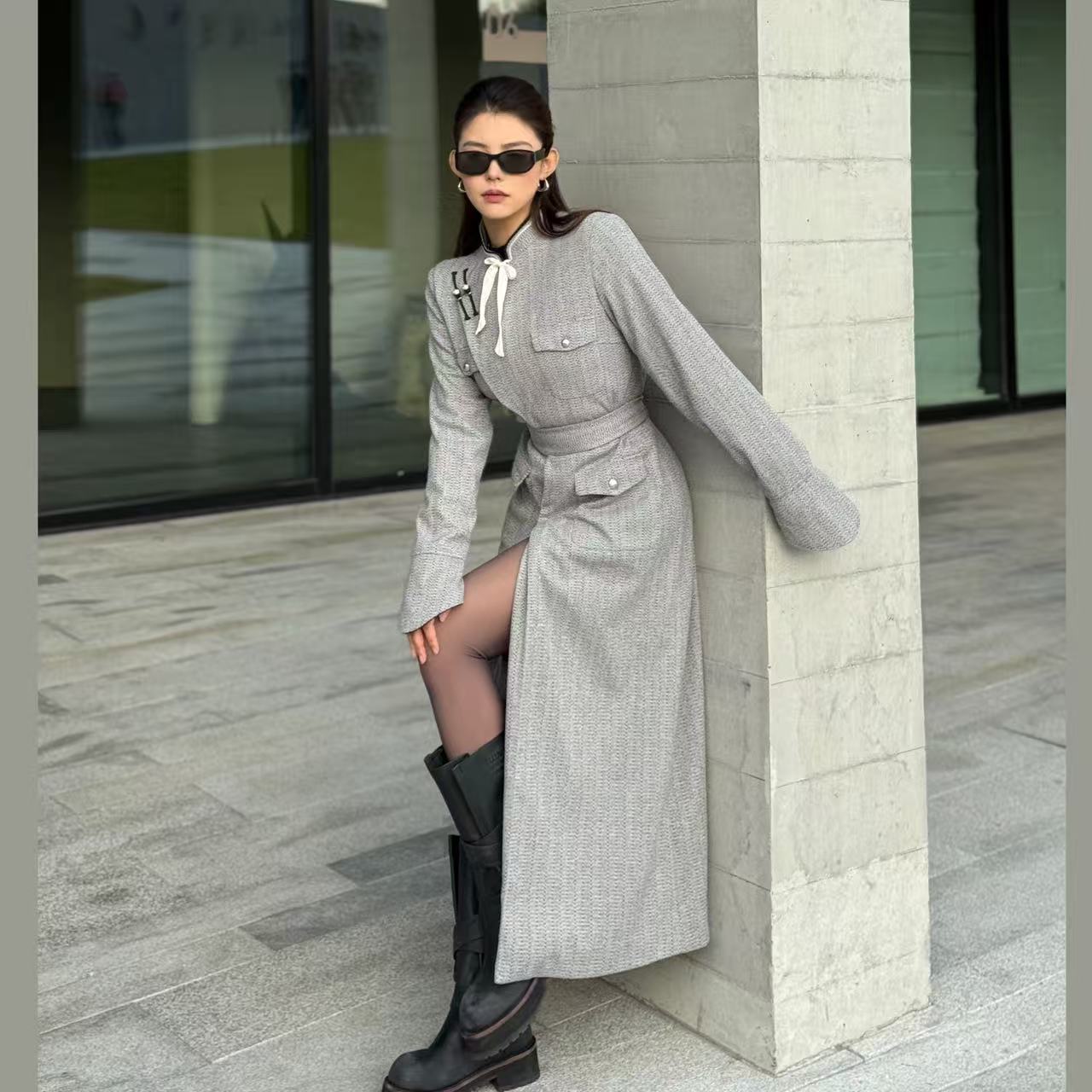 【大树蒙古袍秋冬】DS112苍云絮语民族风冬款精纺毛呢大衣