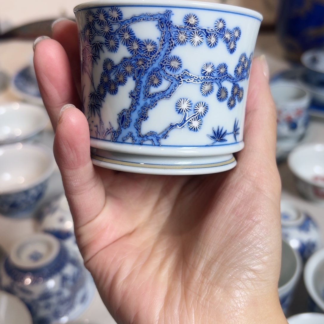 青花描银。清货库存