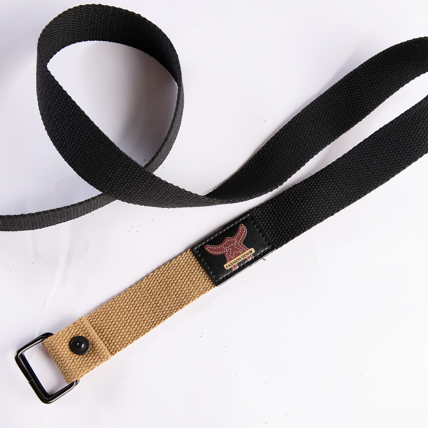 时尚潮流腰带男士街头休闲运动百搭经典编织布腰带