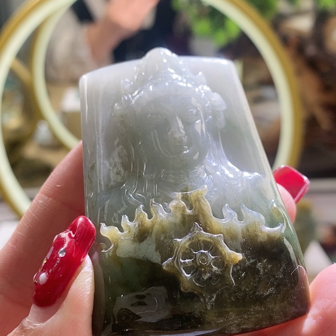 【闪购商品】翡翠颈饰未镶嵌观音头