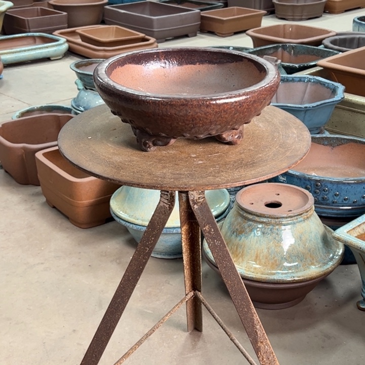 桂***柏花盆紫砂高温釉处理微瑕