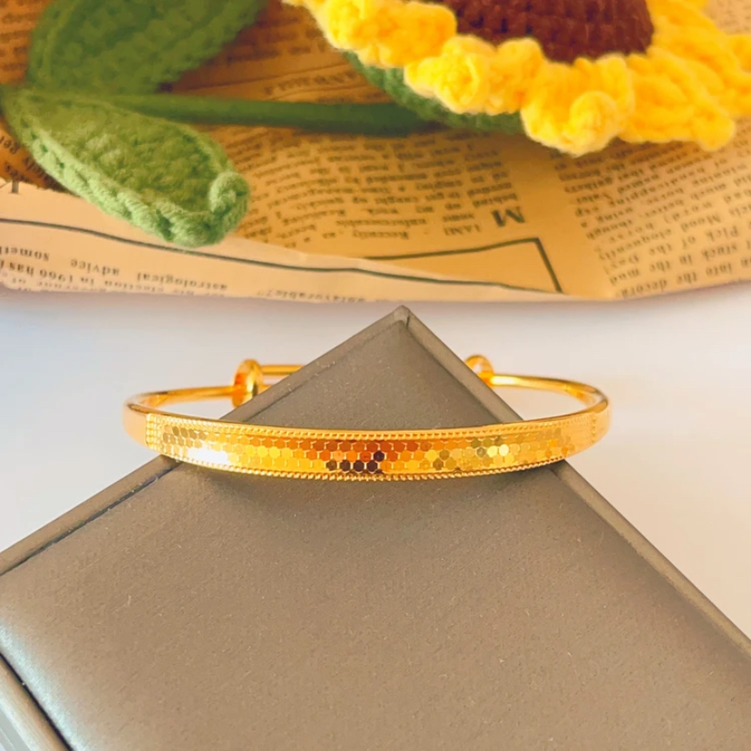 铜合金手镯 高品质精工版龙鳞推拉手镯时尚百搭复古经典实心