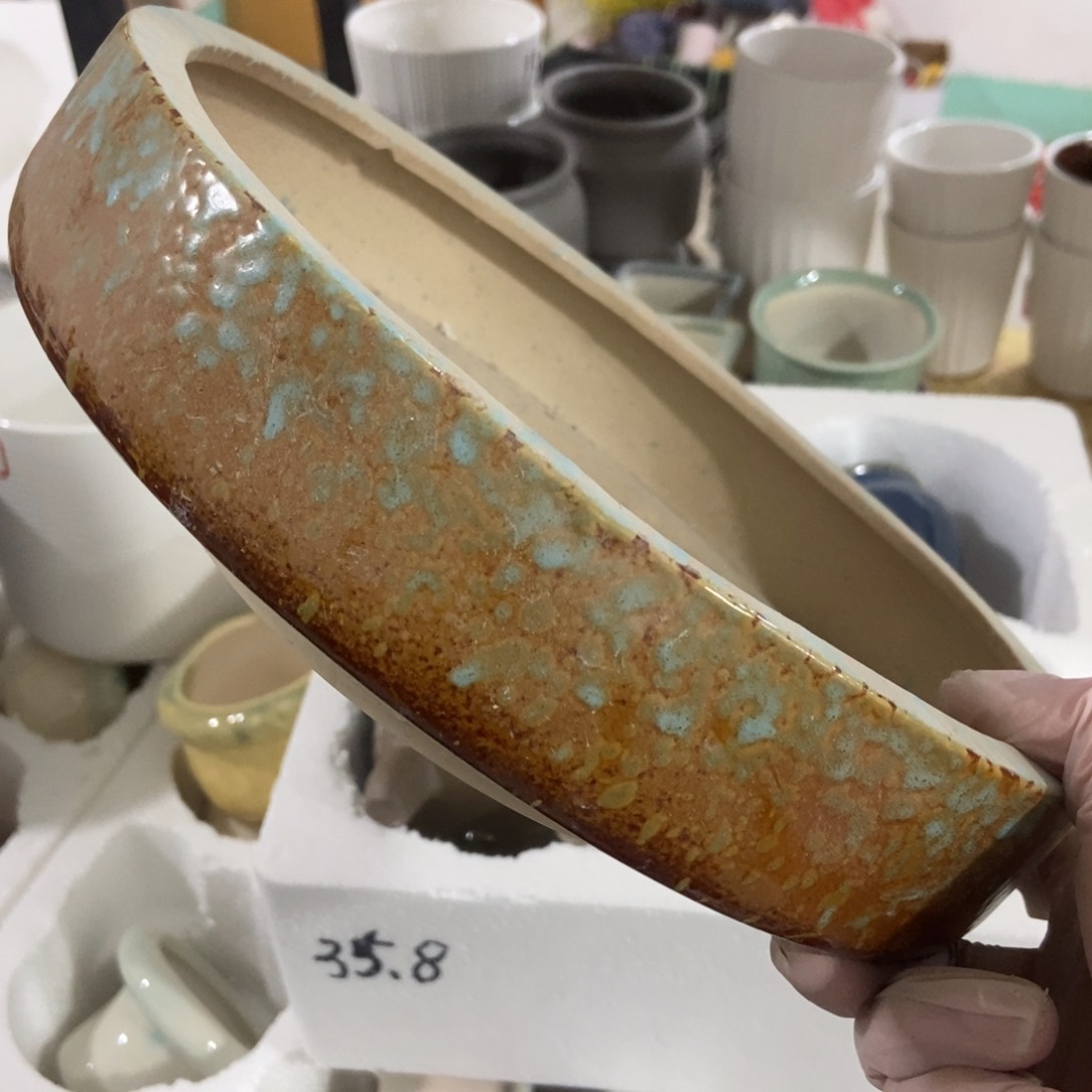 红陶高温陶瓷花盆