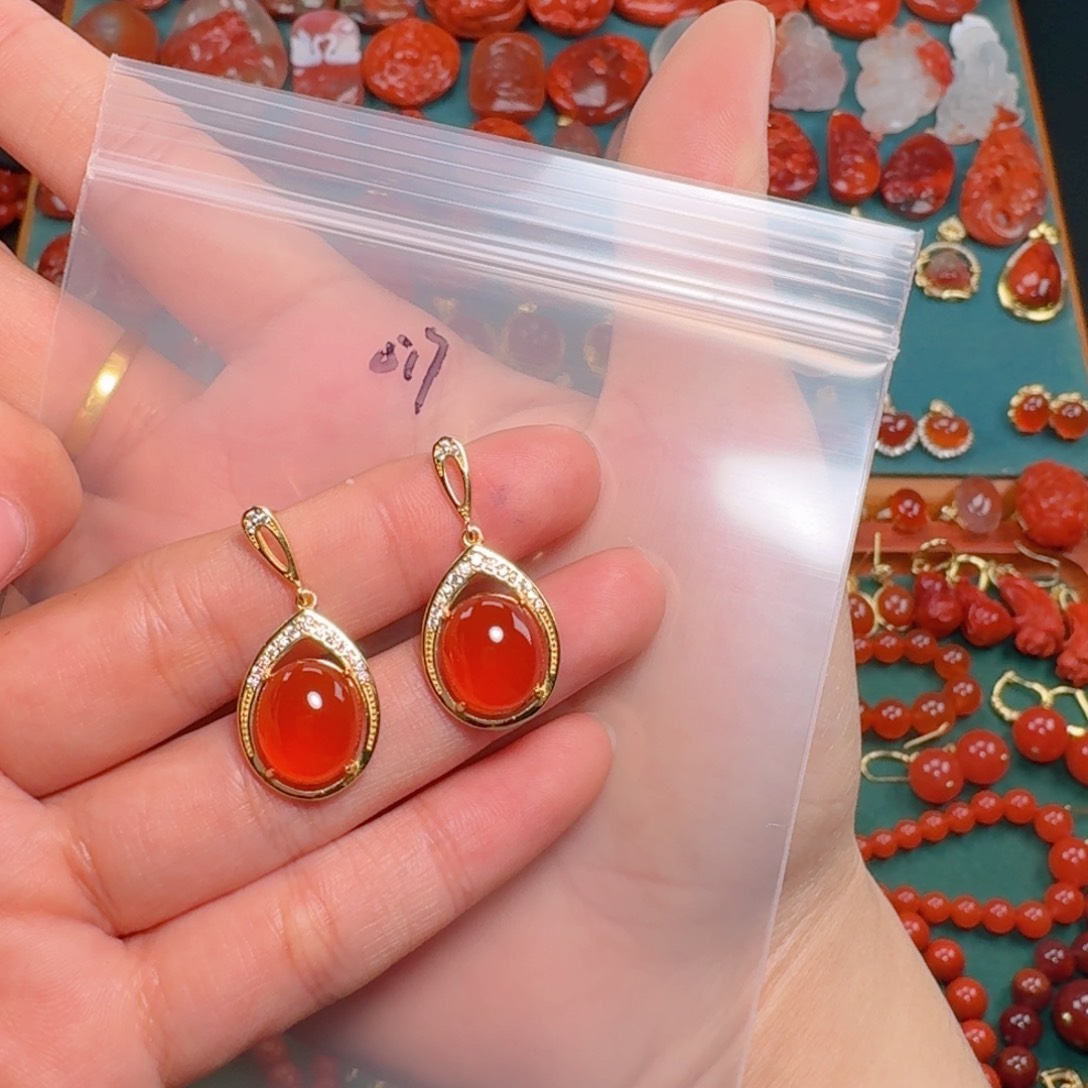 南红玛瑙南红银S925镶嵌