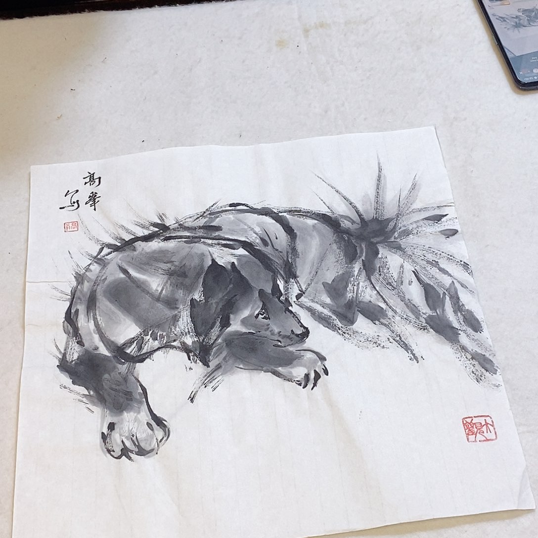 国画高峰手绘写意画